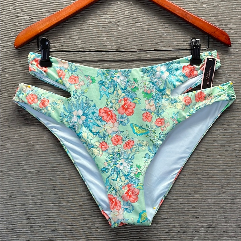 Victoria's‎ Secret Green and Pink Floral Bikini